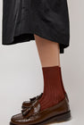 Exquisite J Short Cotton Viscose Socks in Brown