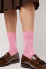 Exquisite J Short Cotton Viscose Socks in Pink