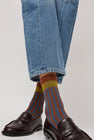 Exquisite J Stripe Socks in Blue