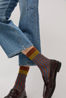 Exquisite J Stripe Socks in Blue