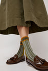 Exquisite J Tapestry Socks in Sage