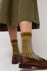 Exquisite J Tapestry Socks in Sage