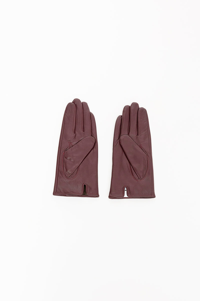 La Piscine Leather Gloves in Bordeaux