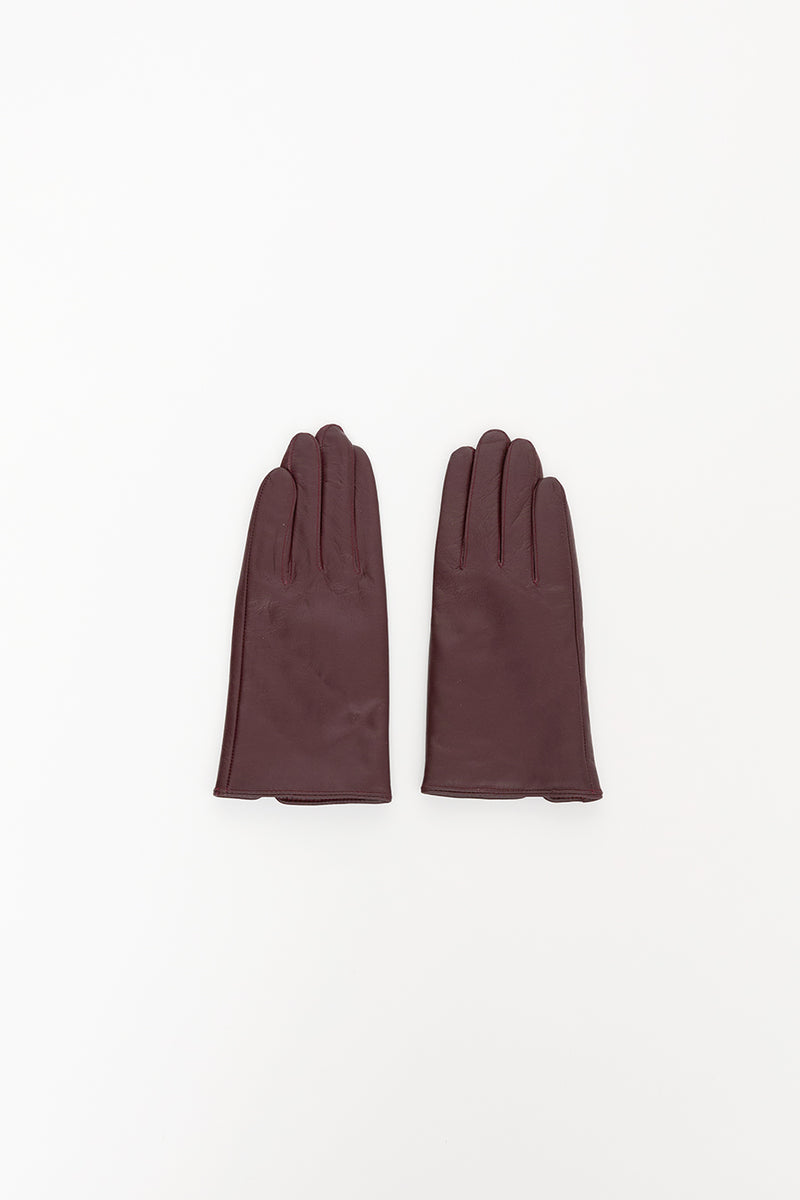 La Piscine Leather Gloves in Bordeaux
