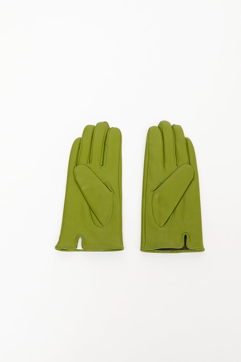 La Piscine Leather Gloves in Green