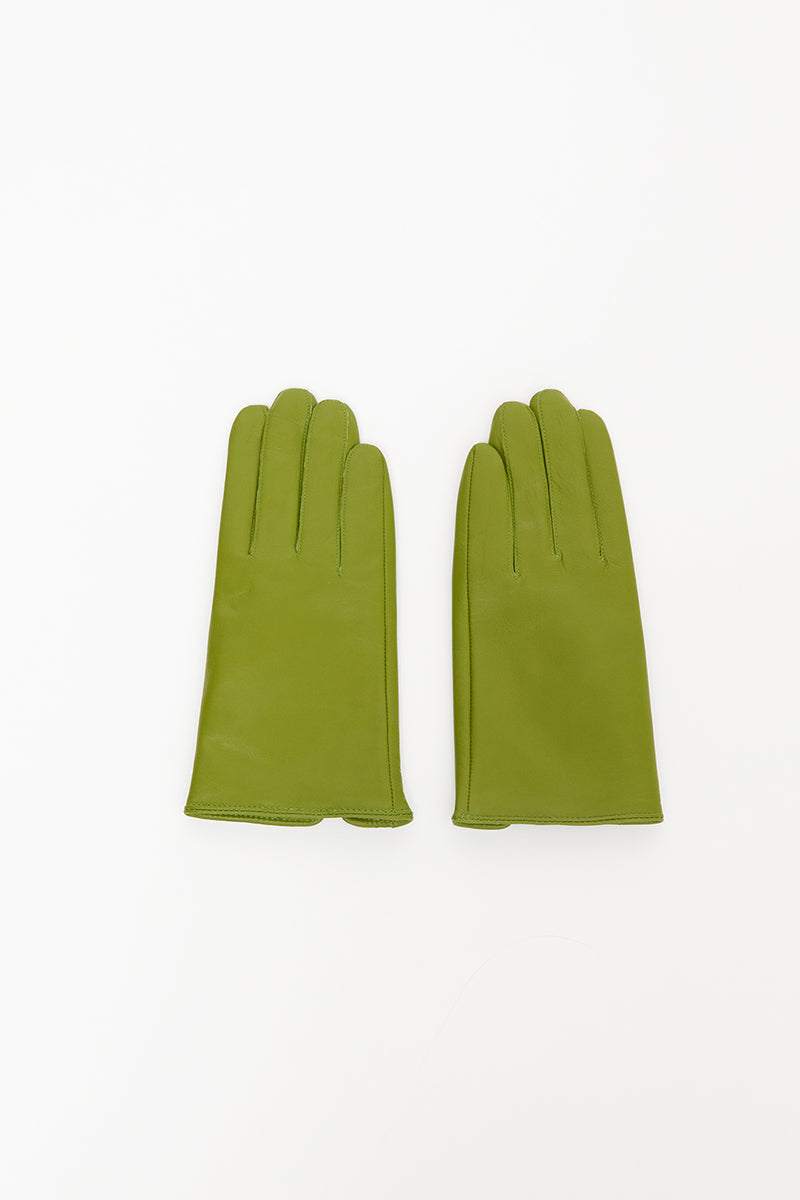 La Piscine Leather Gloves in Green