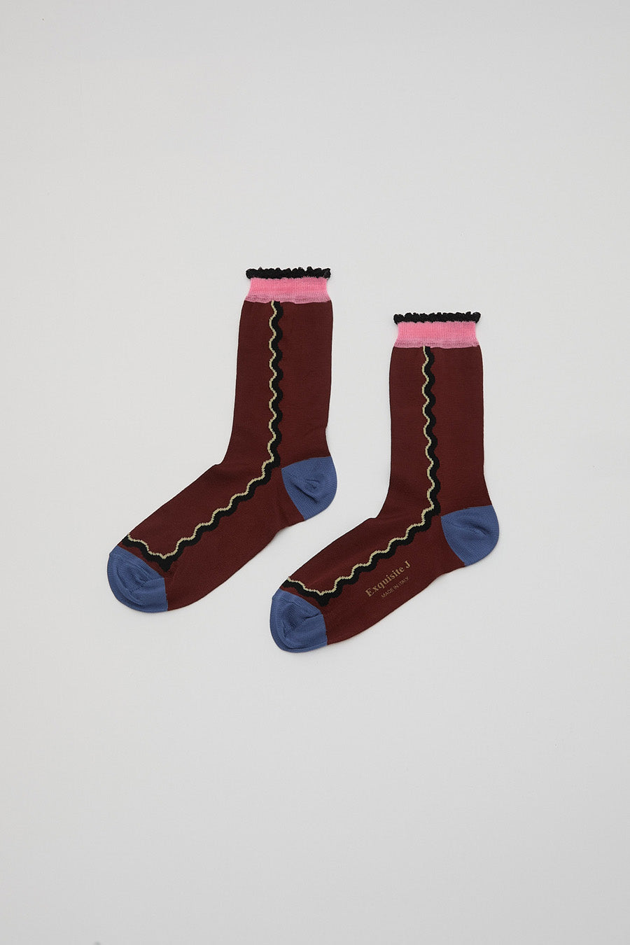 Exquisite J Ondina Socks in Rust