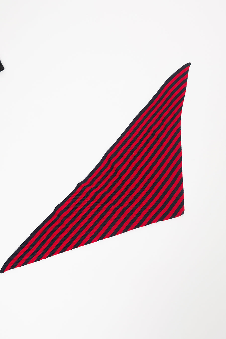 Exquisite J Wool Stripes Bandana in Navy and Red
