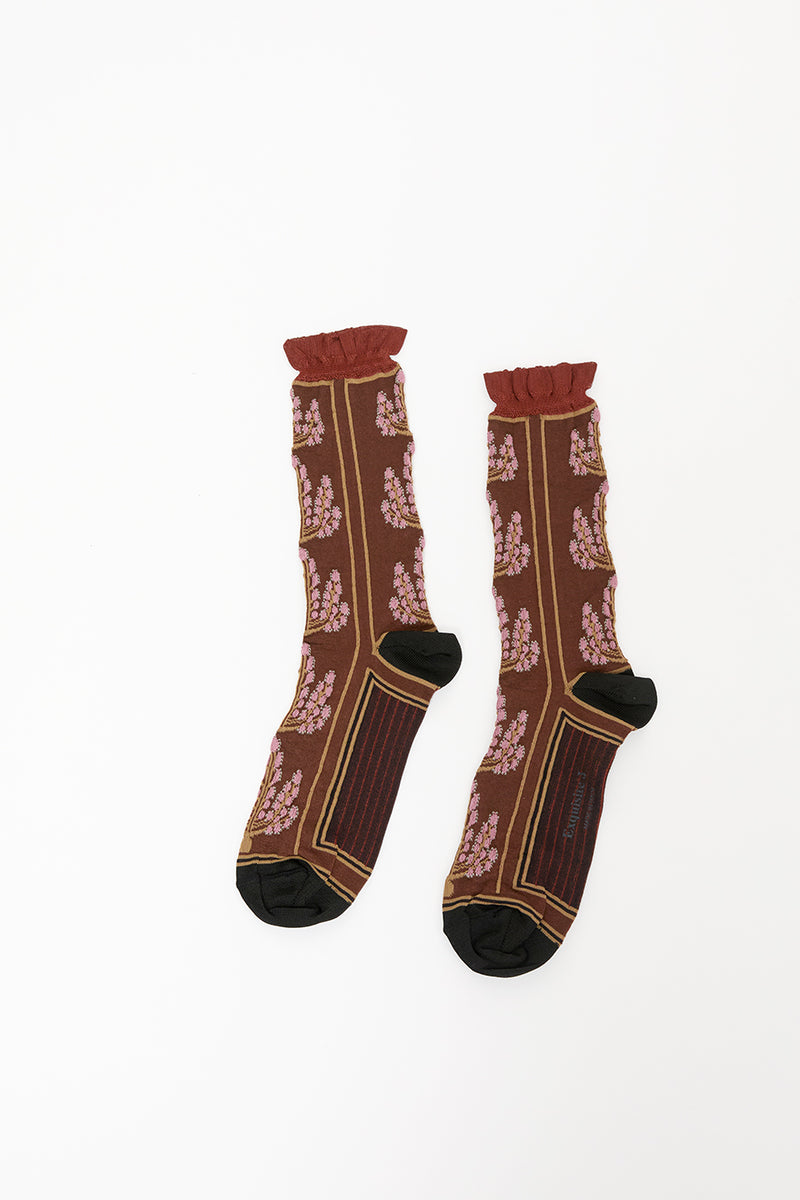 Exquisite J Mughetto Ramage Socks in Camel