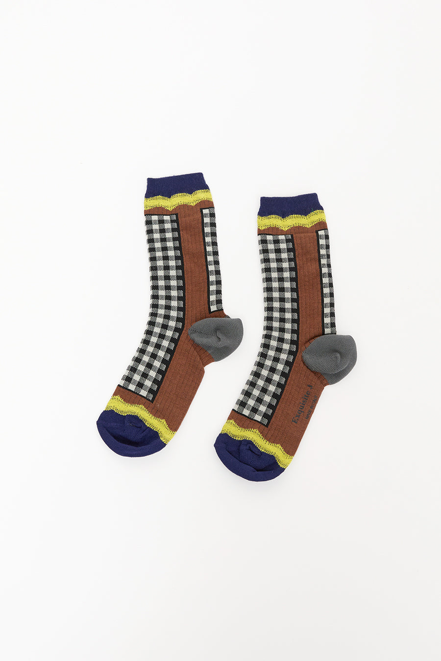 Exquisite J Moods Tartan Socks in White