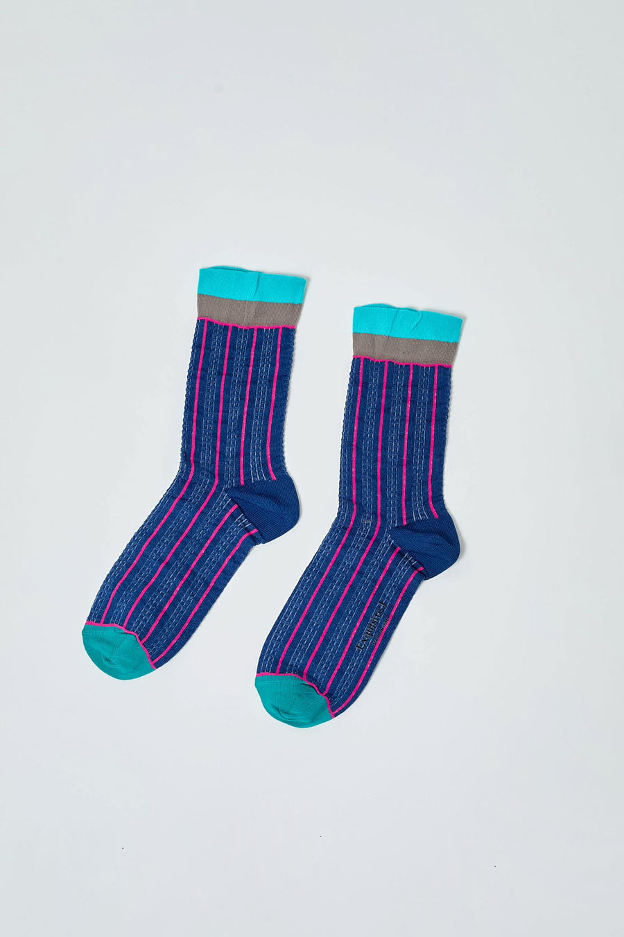 Exqusite J Pinstripe Socks in Blue