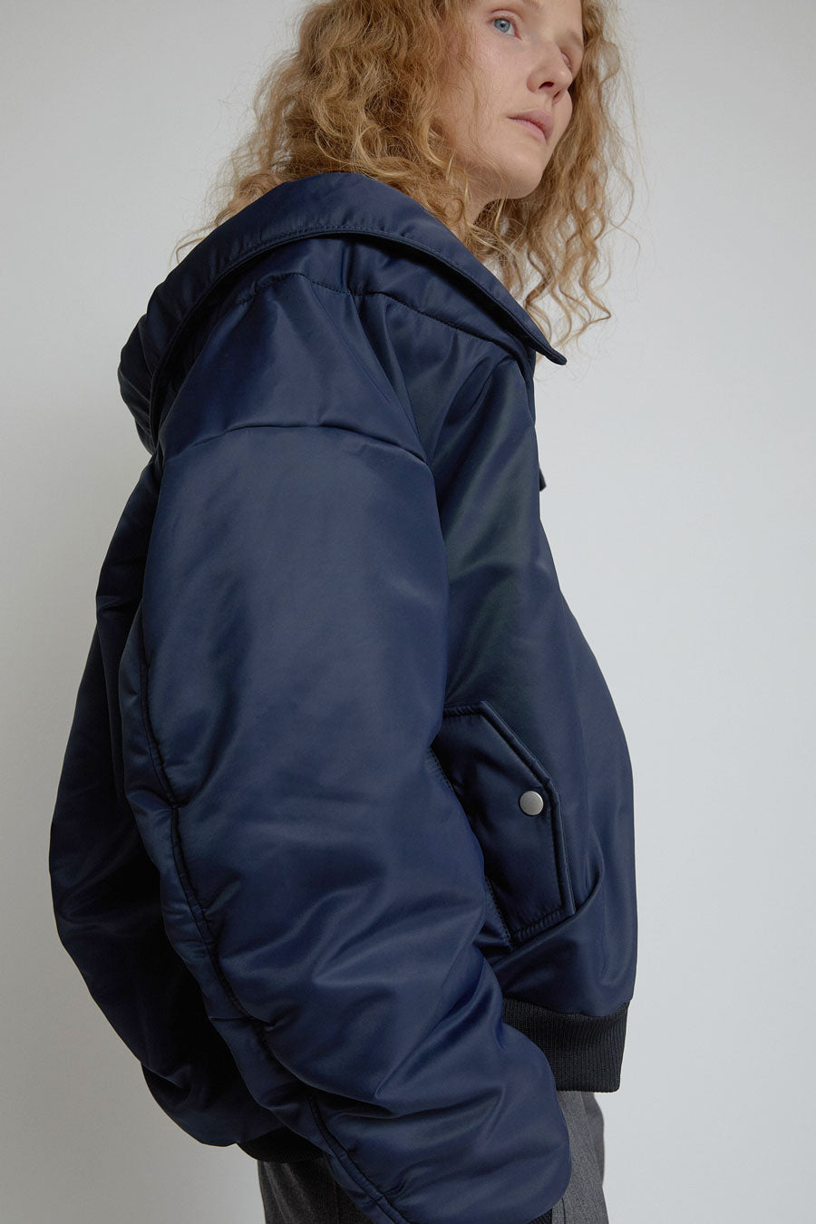 Façon Jacmin 2 in 1 Jacket Bomber in Dark Blue and Mid Blue