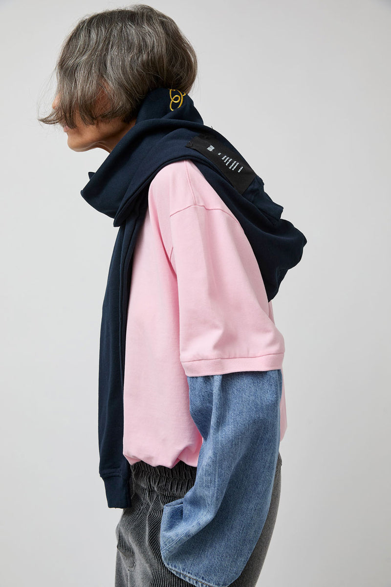 Façon Jacmin Assia Upcycling Sweater Scarf in Dark Blue