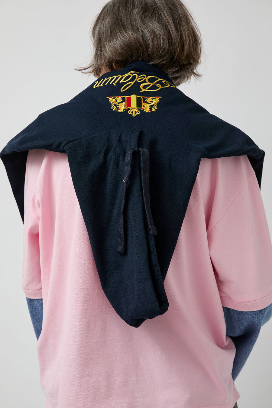 Façon Jacmin Assia Upcycling Sweater Scarf in Dark Blue