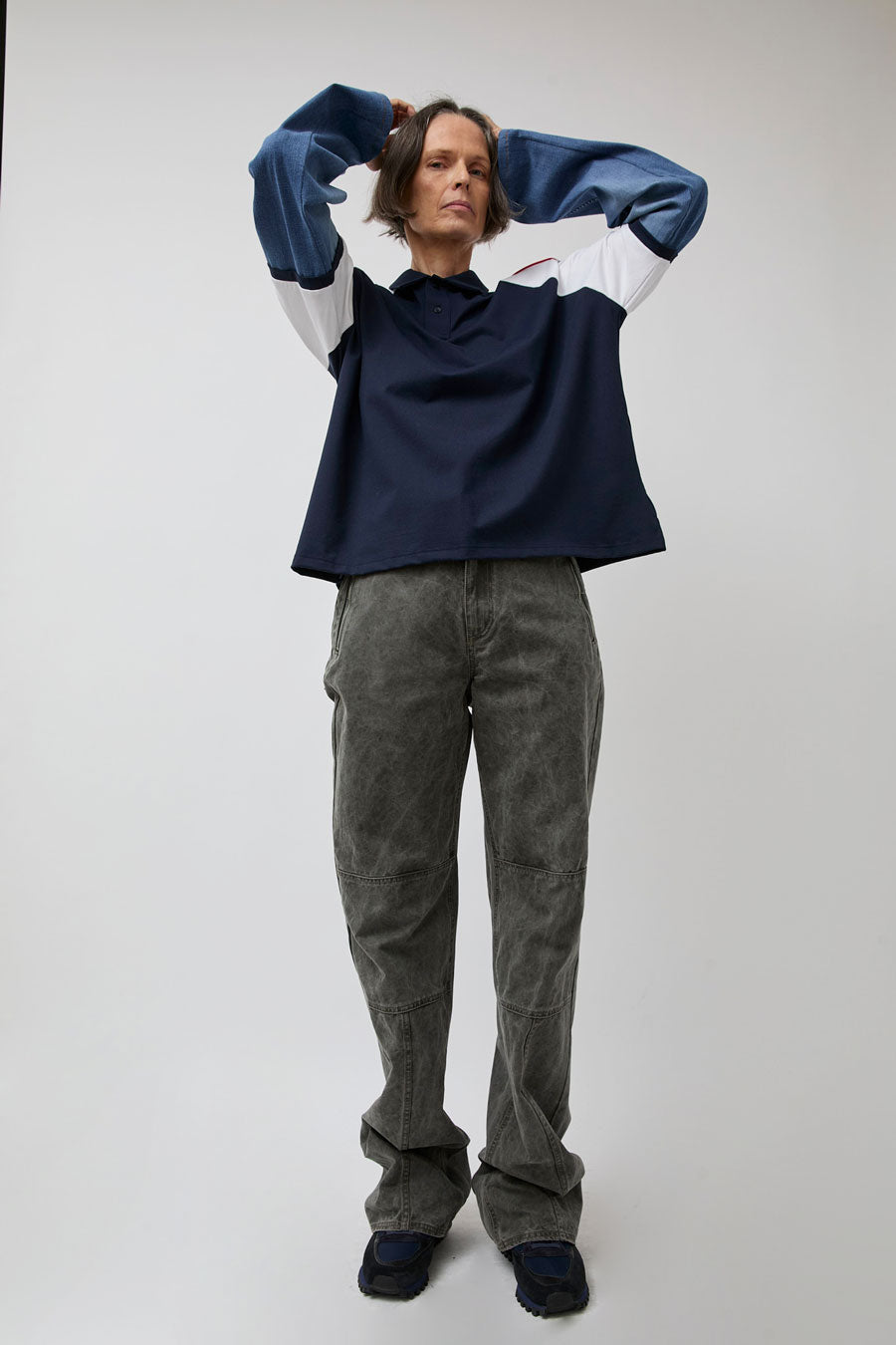 Façon Jacmin Palerma Biker Pant in Grey Olive