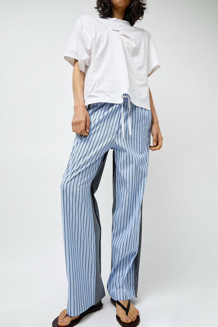 Façon Jacmin Polka 2 in 1 Pants in Blue Stripes