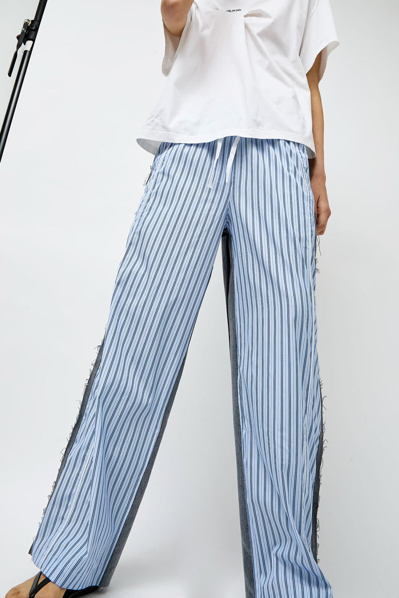 Façon Jacmin Polka 2 in 1 Pants in Blue Stripes