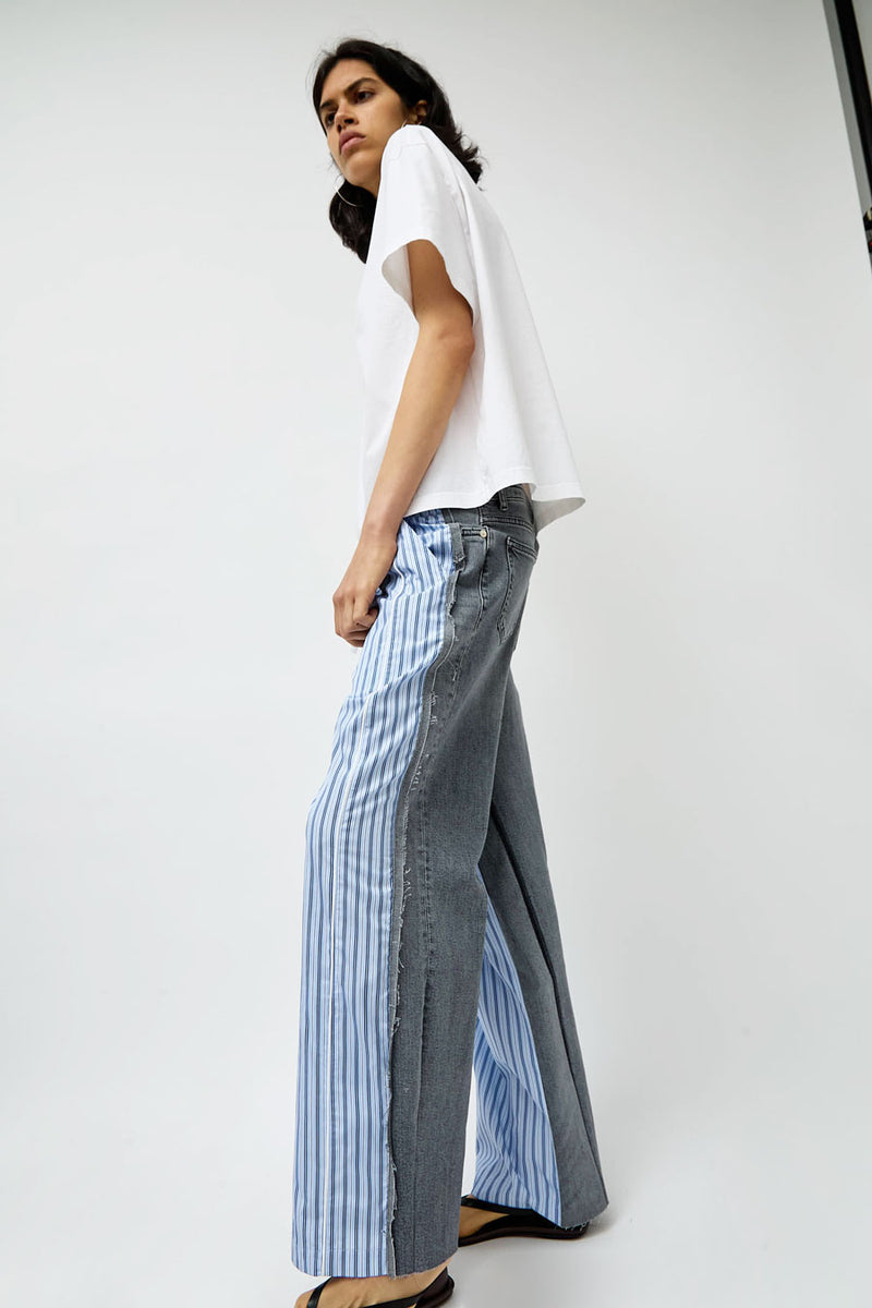 Façon Jacmin Polka 2 in 1 Pants in Blue Stripes