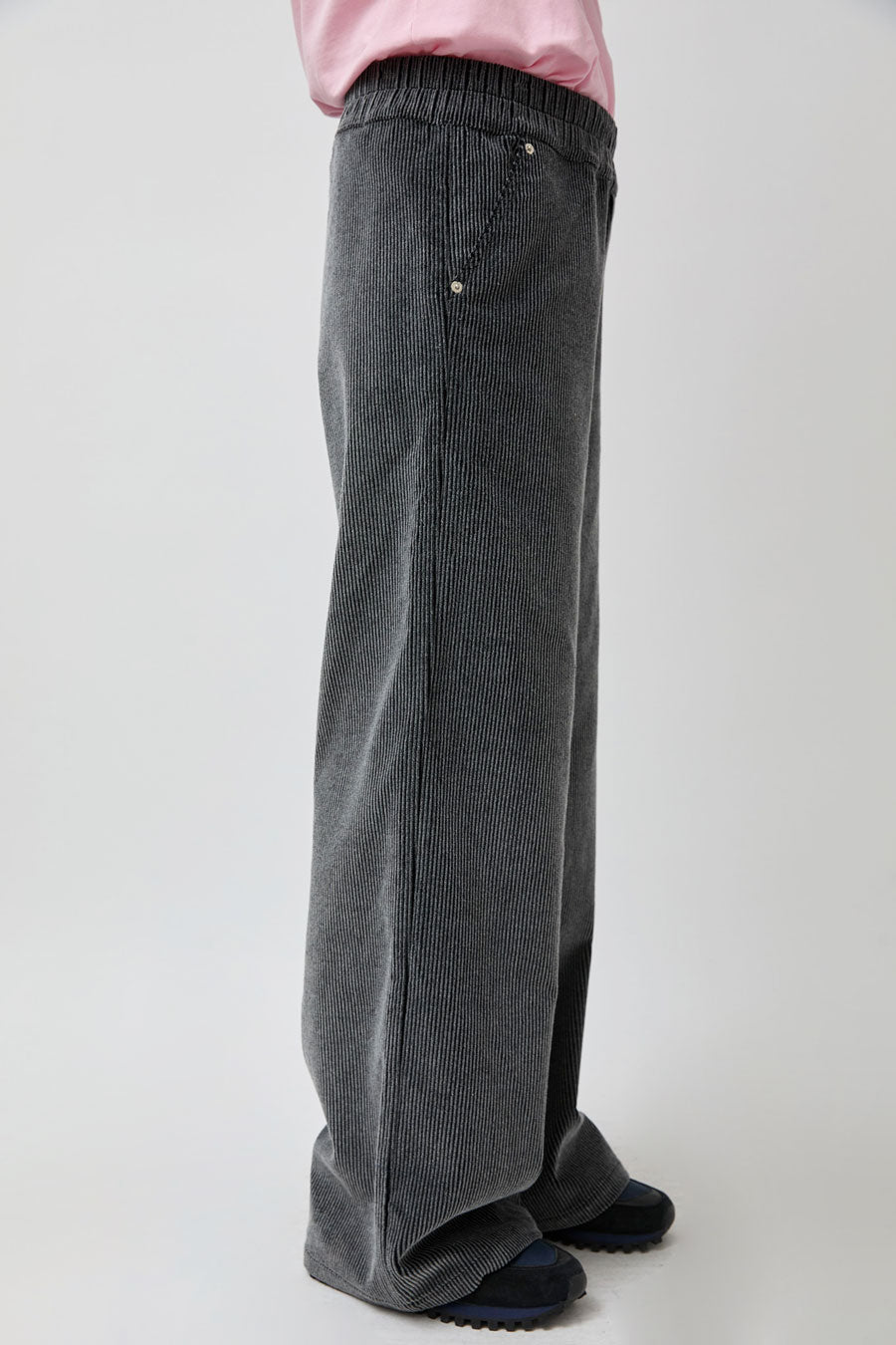 Façon Jacmin Polly Pant in Dark Grey Corduroy