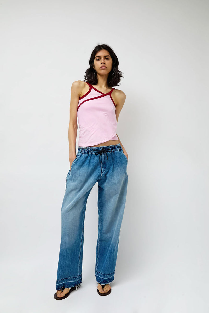 Façon Jacmin Timothee Crossing Top in Light Pink and Red