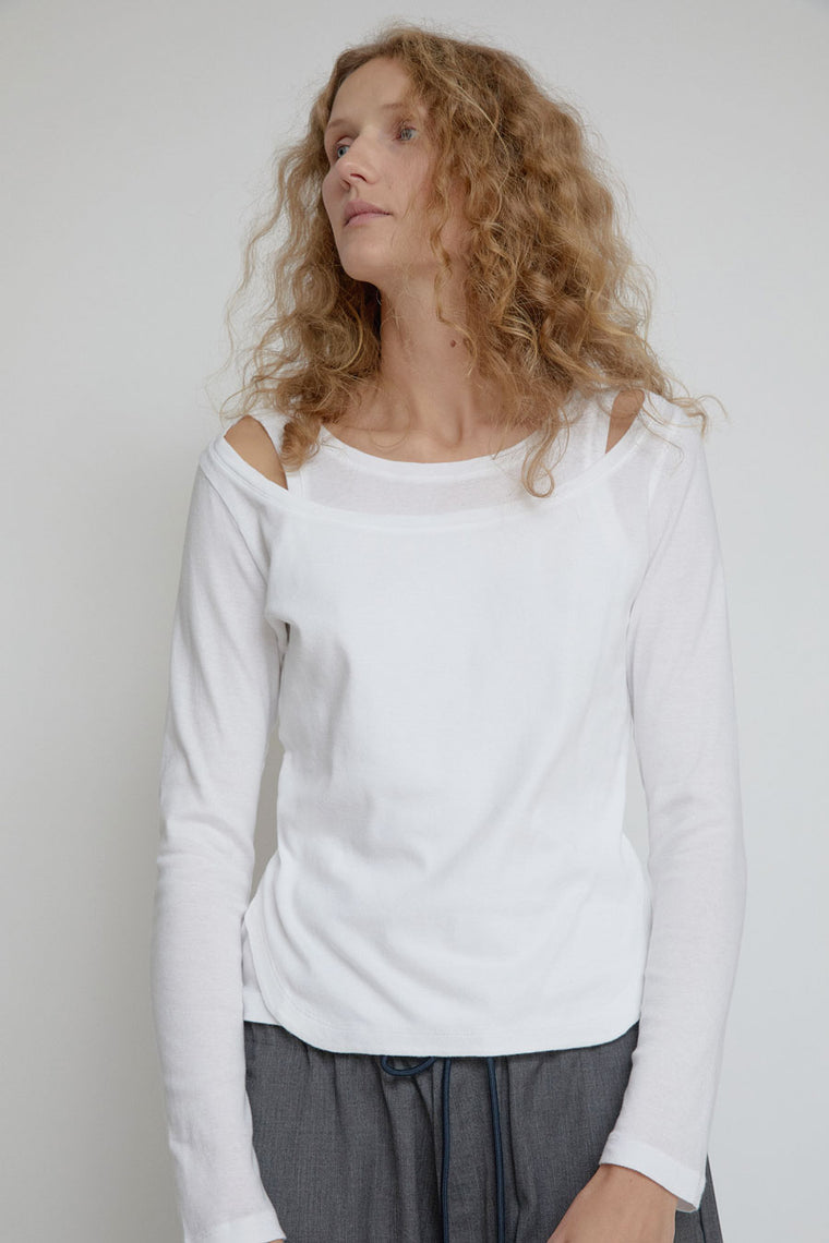 Façon Jacmin Tilda 2 in 1 Top in White