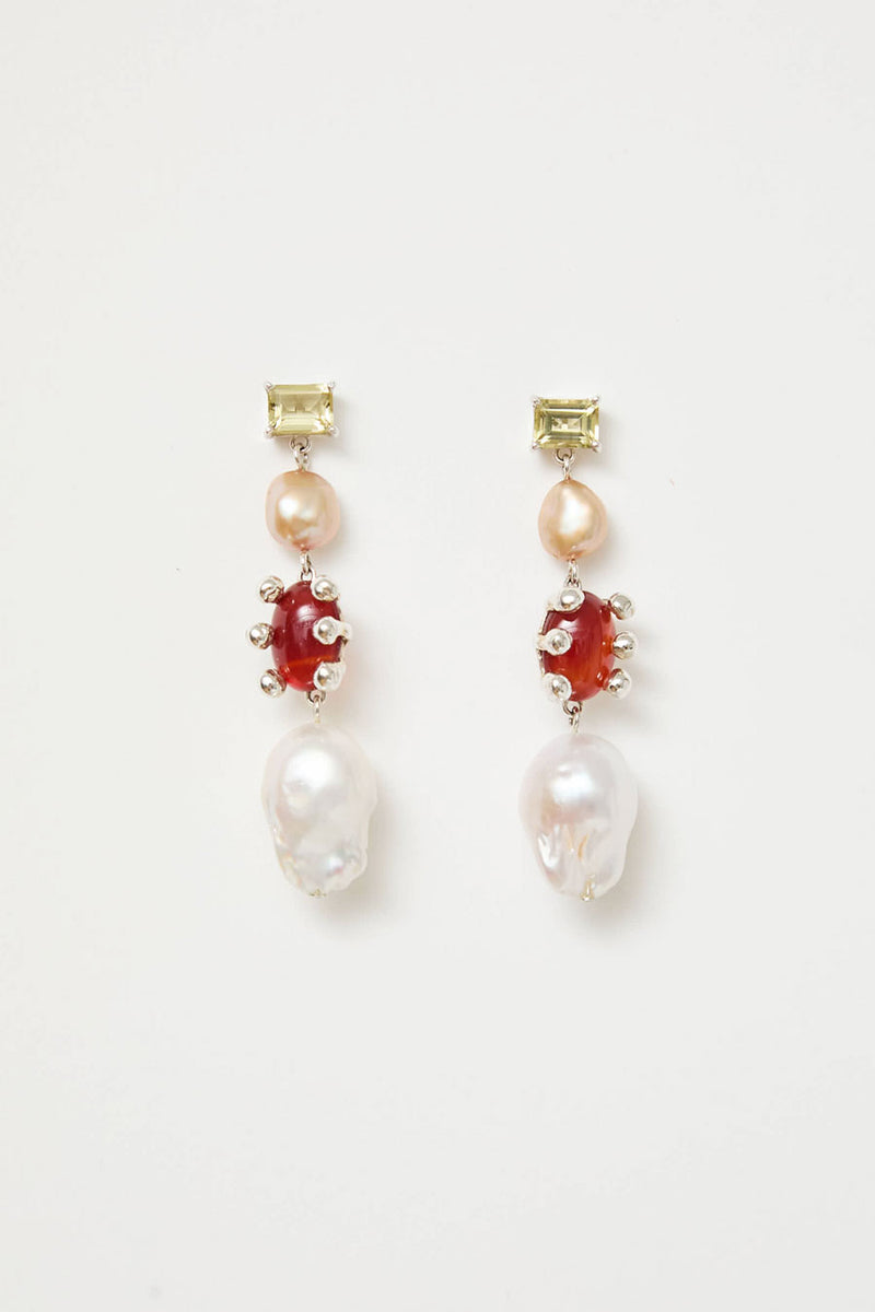 Faris Dotto Gem Potion Drops in Silver / Lemon Topaz