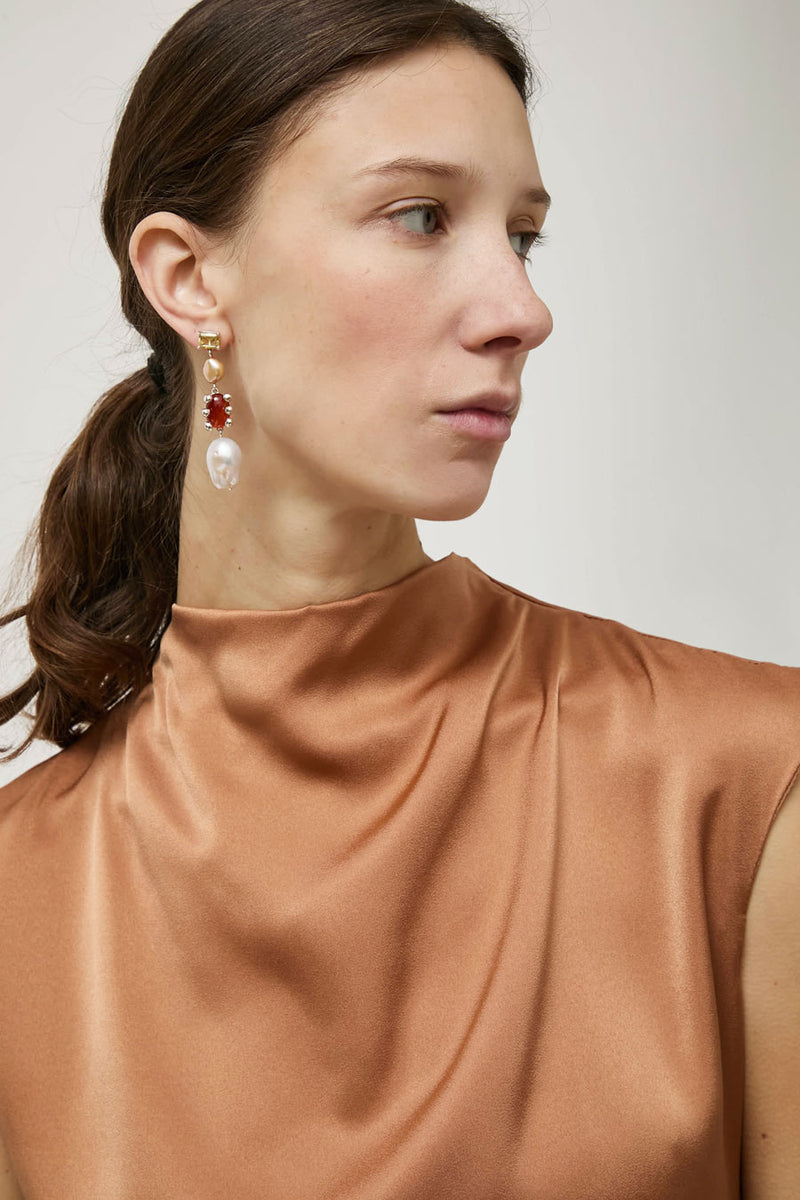 Faris Dotto Gem Potion Drops in Silver / Lemon Topaz