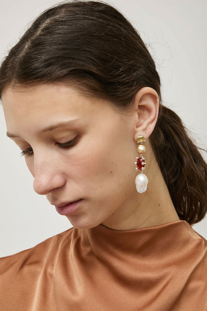 Faris Dotto Gem Potion Drops in Silver / Lemon Topaz