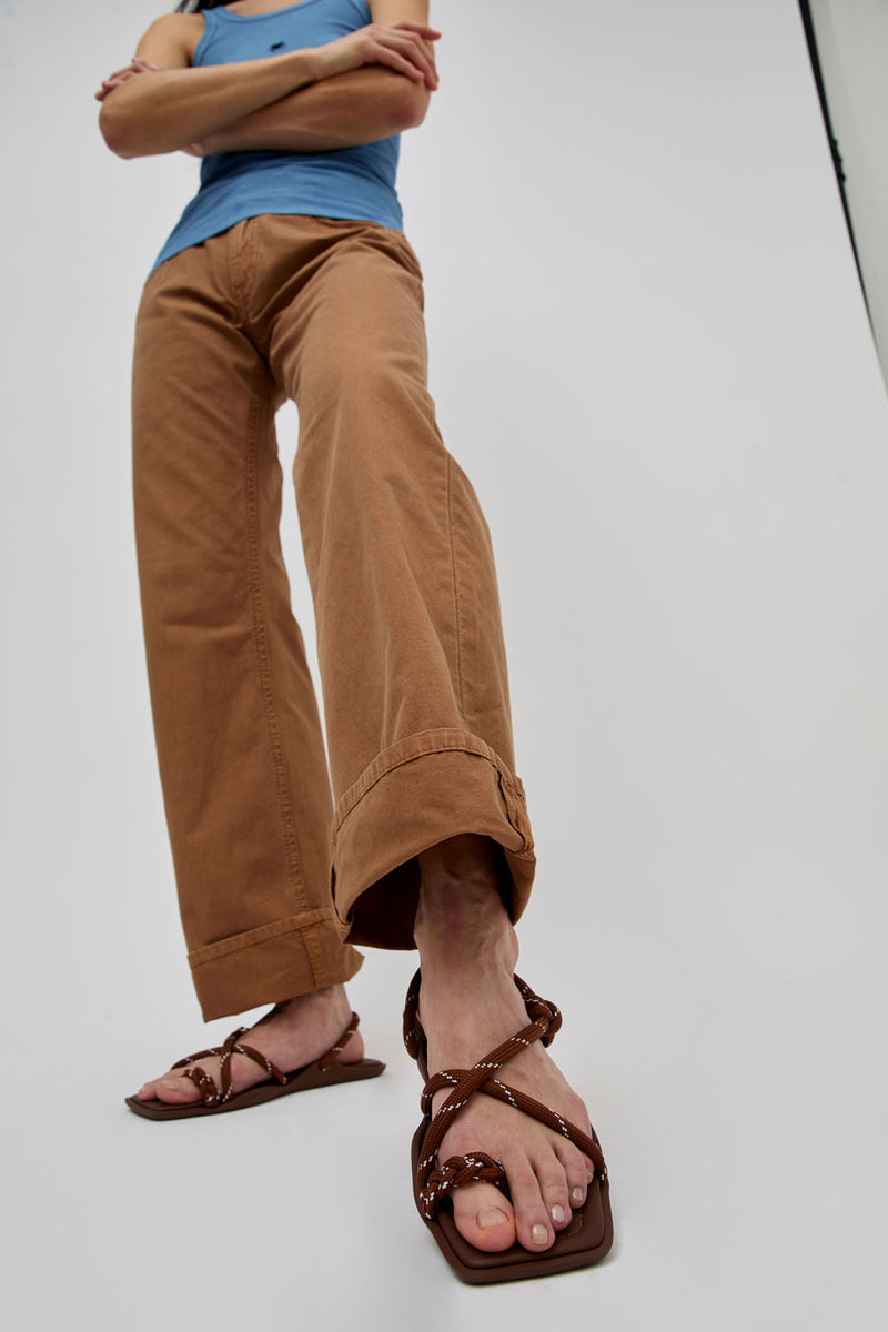 Flòwze Flò Square Sandal in Brown