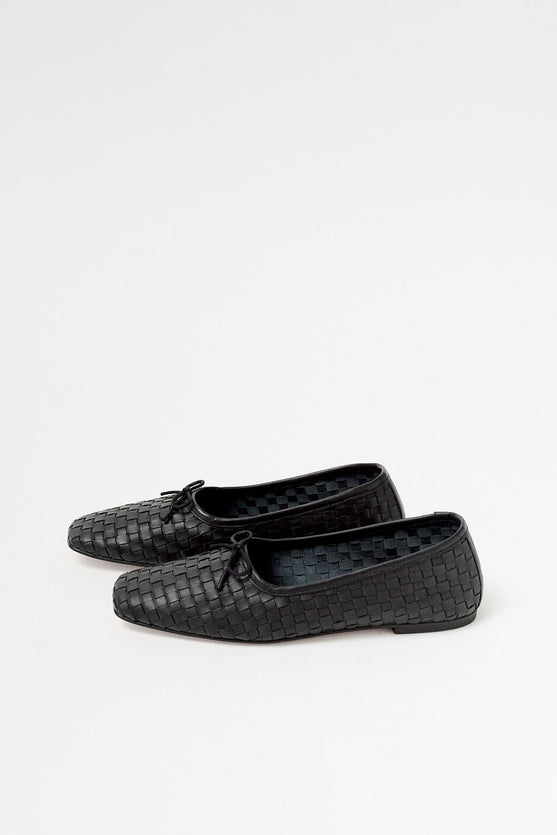 Freda Salvador Jada Woven Ballet Flat in Black