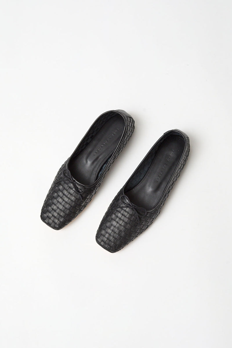 Freda Salvador Jada Woven Ballet Flat in Black