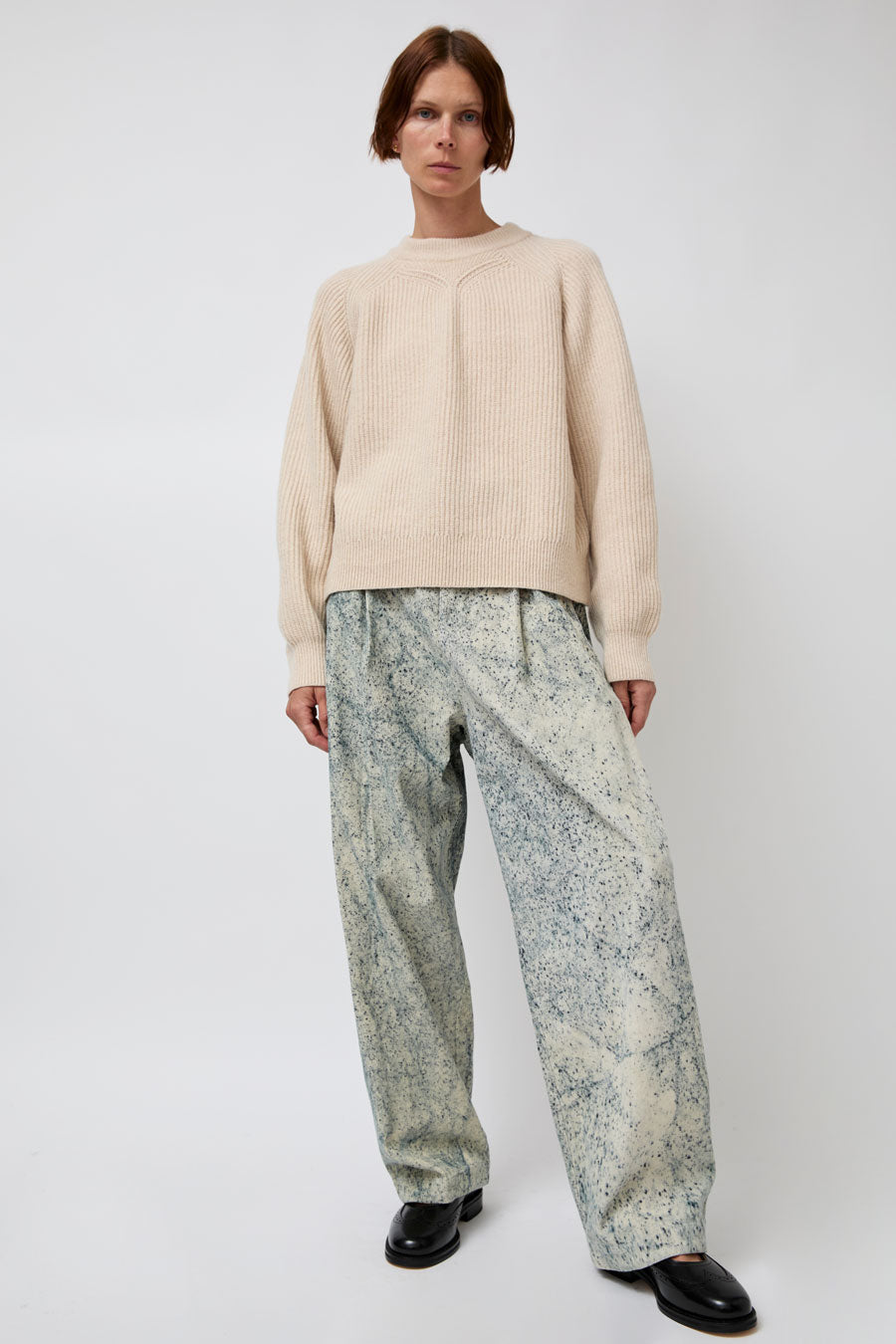 Girls of Dust Ambassador Pant in Beige and Ink Cord