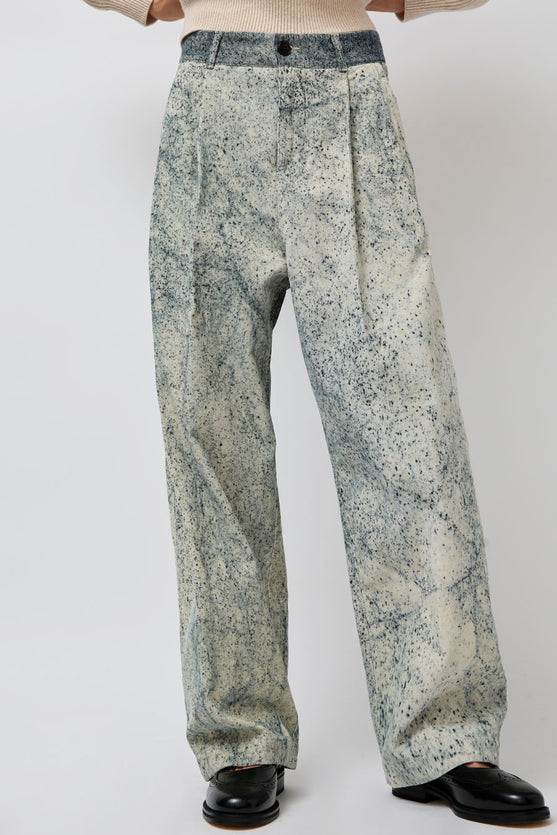 Girls of Dust Ambassador Pant in Beige and Ink Cord