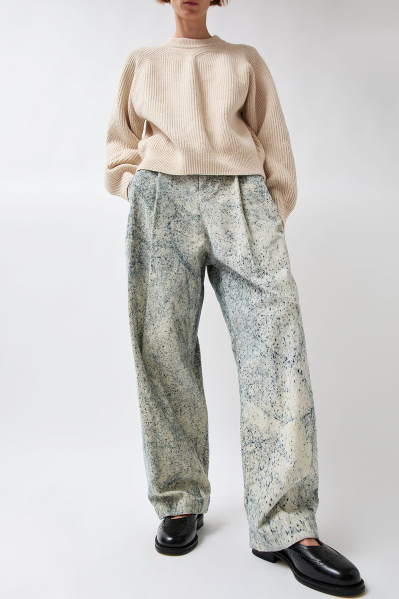 Girls of Dust Ambassador Pant in Beige and Ink Cord