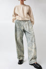 Girls of Dust Ambassador Pant in Beige and Ink Cord