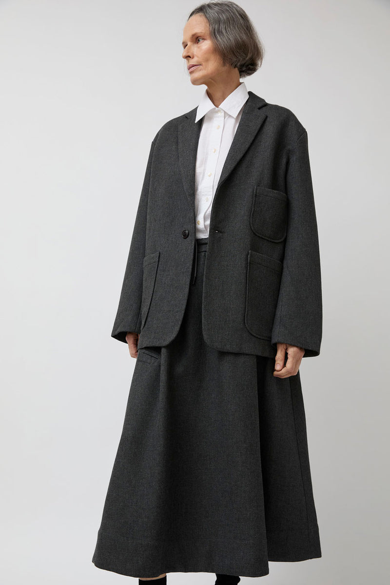 Girls of Dust Blazer in Anthracite Terrestre Wool