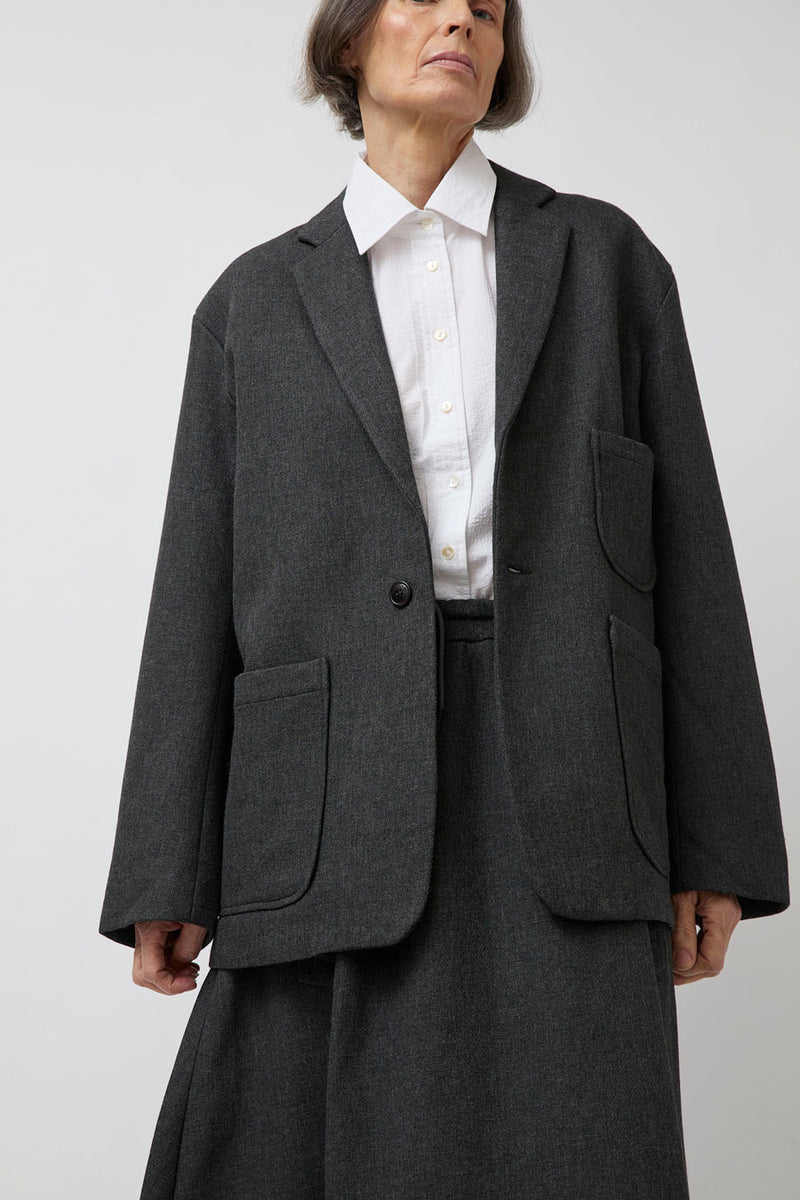 Girls of Dust Blazer in Anthracite Terrestre Wool