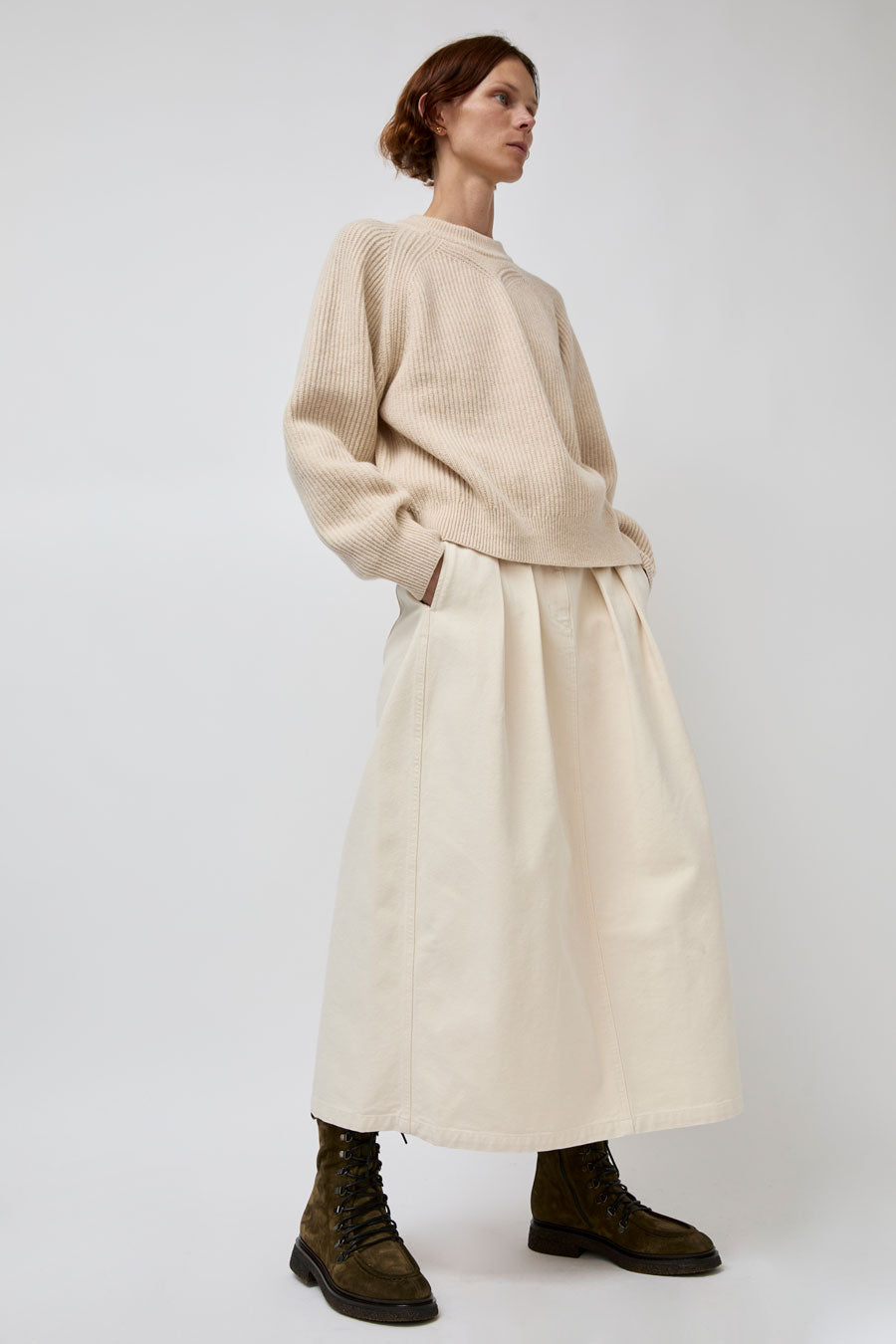 Girls of Dust Bulb Skirt in Wheat