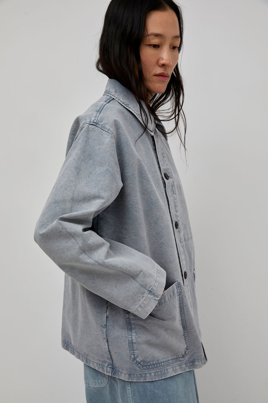 Girls of Dust Coach Jacket in Coastal Blue