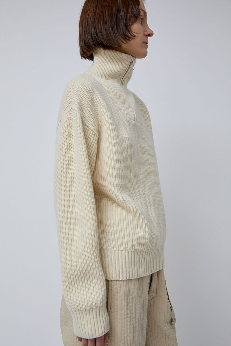 Girls of Dust Fly Deck Sweater in Off White