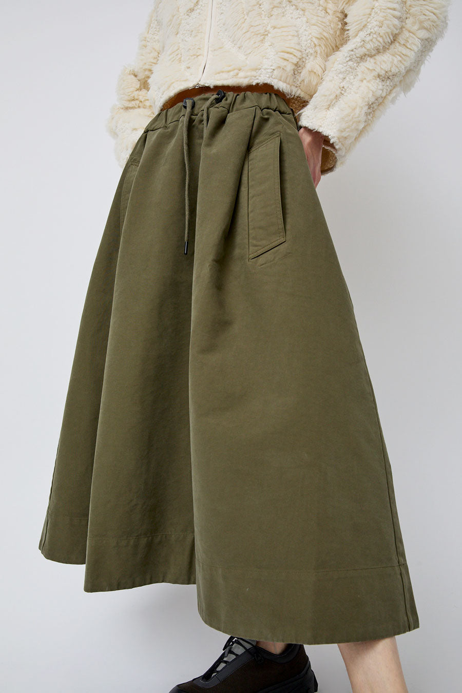 Girls of Dust Meadow Skirt in Dark Olive