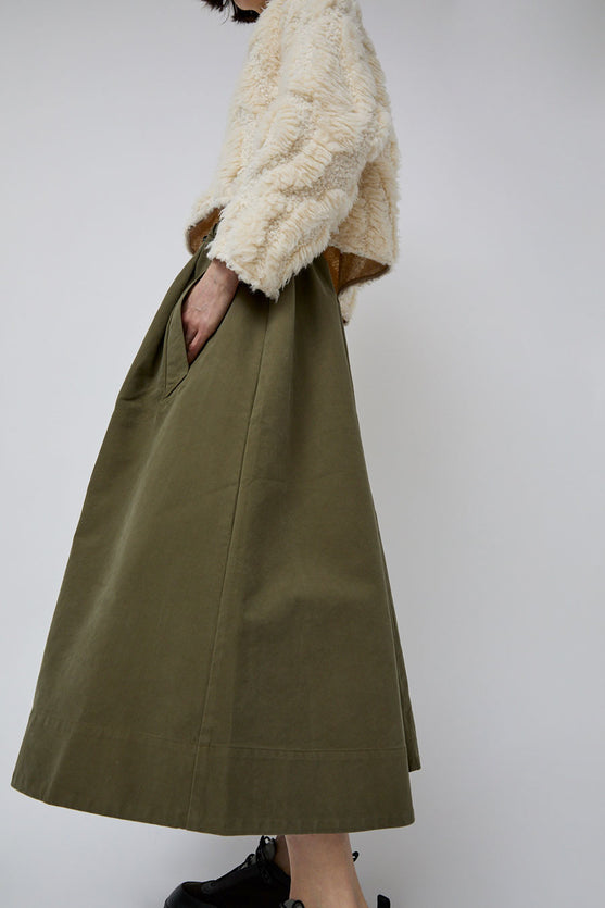 Girls of Dust Meadow Skirt in Dark Olive