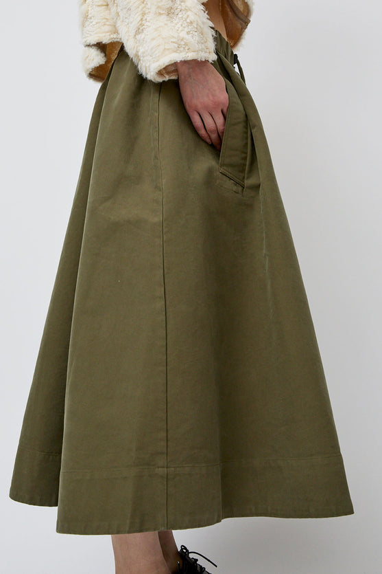 Girls of Dust Meadow Skirt in Dark Olive