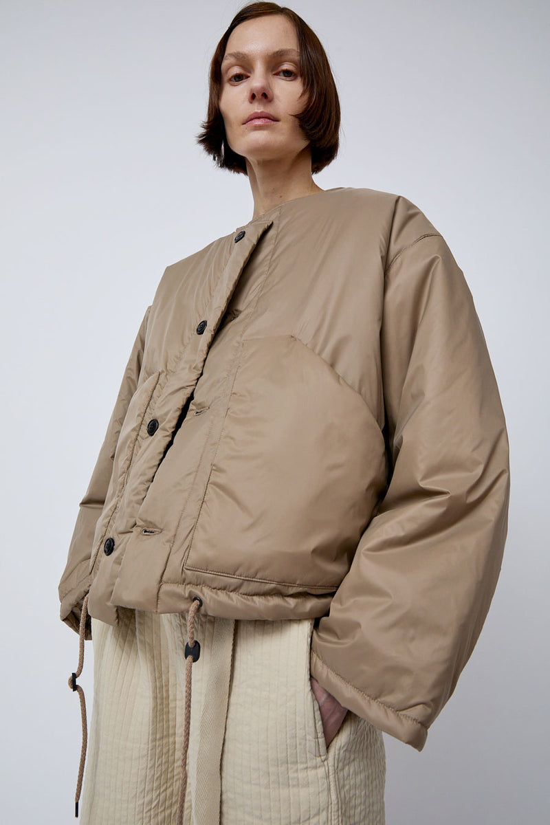 Girls of Dust Nuclear Padded Jacket in Beige