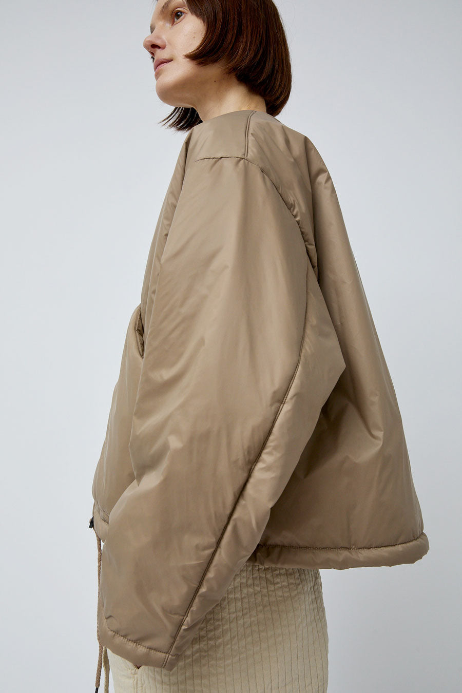 Girls of Dust Nuclear Padded Jacket in Beige