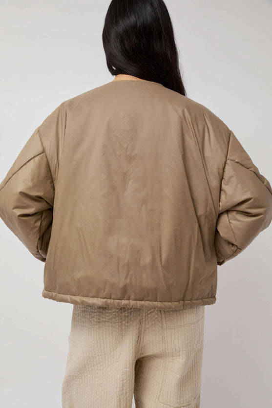 Girls of Dust Nuclear Padded Jacket in Beige