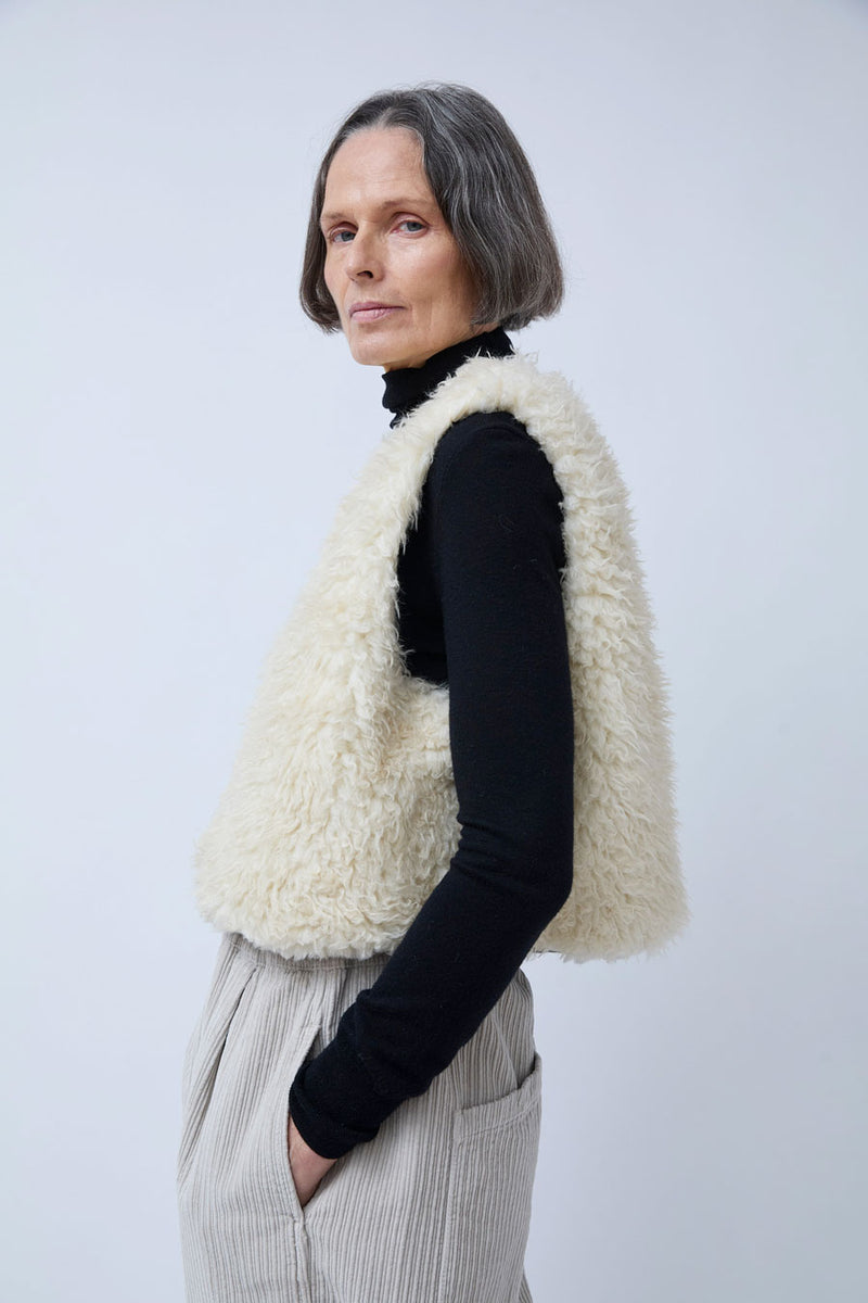 Girls of Dust Peak Vest in Ecru