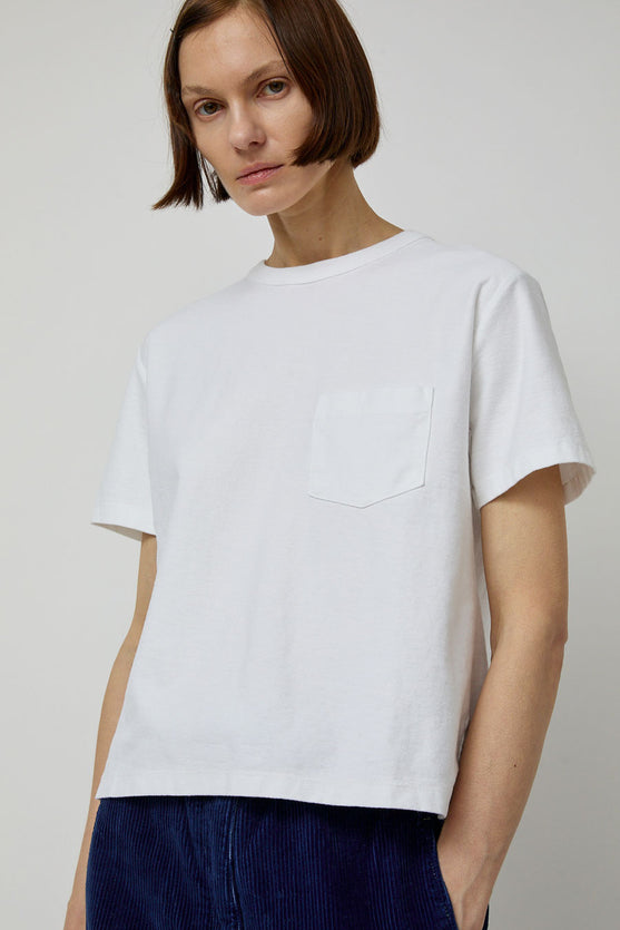 Girls of Dust Pocket Tee in White