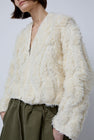 Girls of Dust Shetland Jacket in Off White