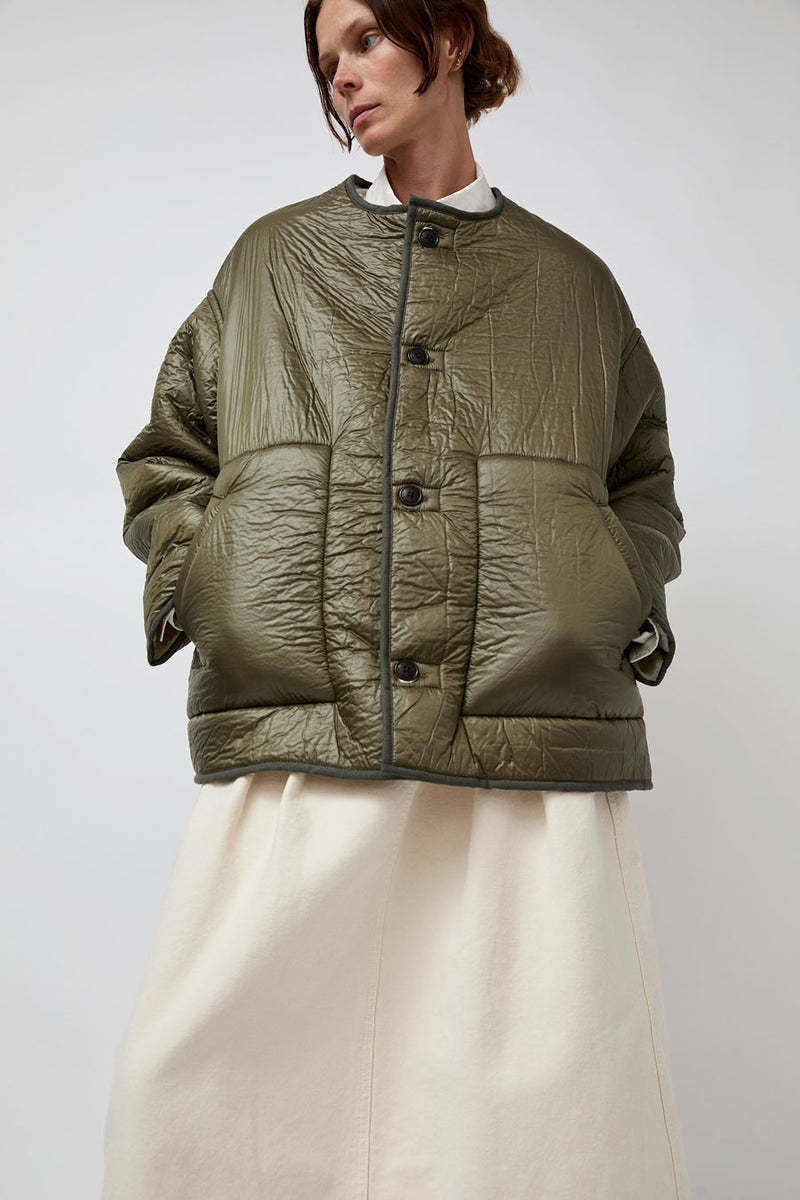 Girls of Dust Solar Reversible Jacket in Fossil and Off White